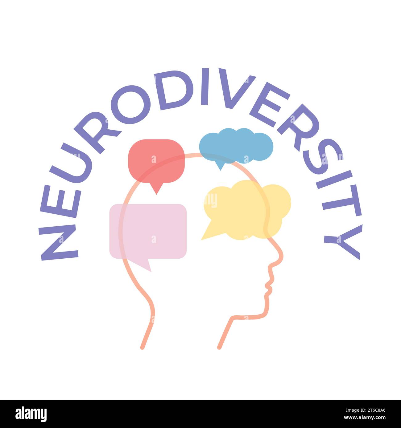 concept of neurodiversity- vector illustration Stock Vector