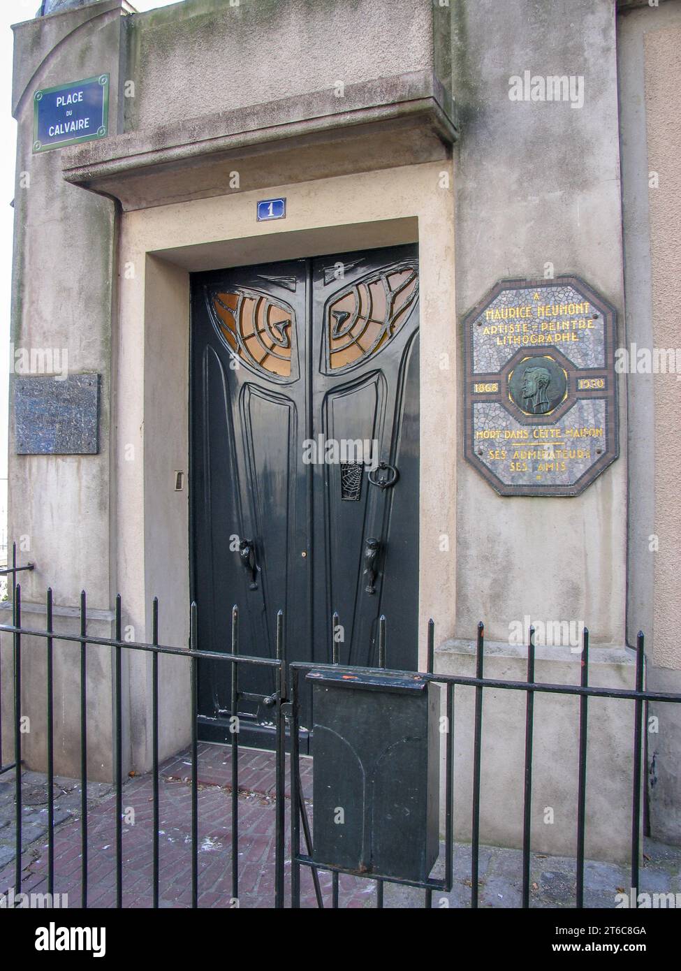 The home of Maurice Neumomt at 1 Place du Calvaire in Montmartre Paris