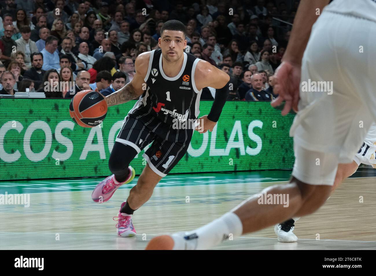 Lundberg Gabriel  of  Bologna  during the Turkish Airlines EuroLeague  match between Real Madrid and Virtus Segafredo Bologna at WiZink Center on Nove Stock Photo