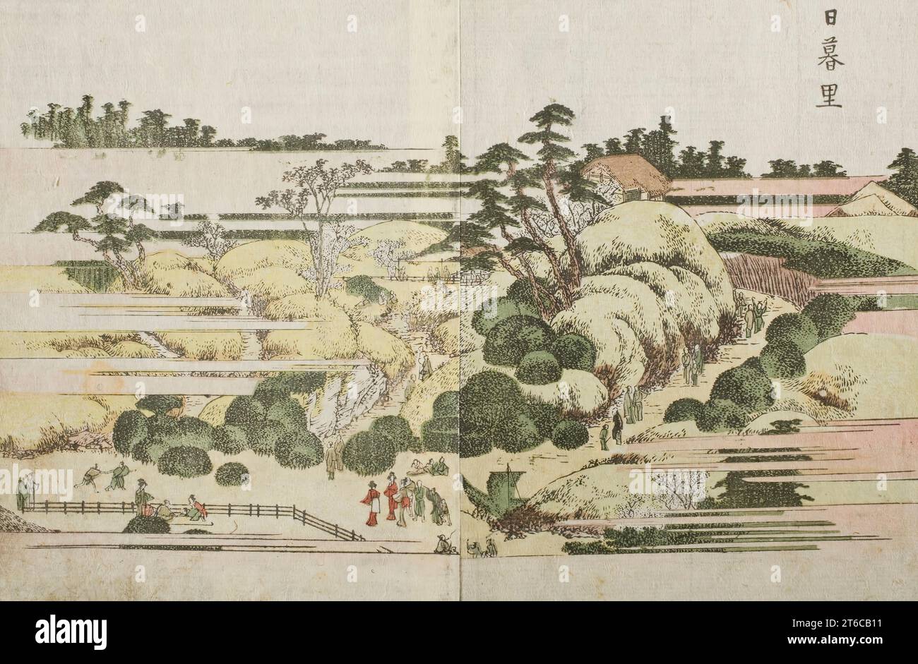 Nippori, c1802. From Famous Views of the Eastern Capital. Stock Photo
