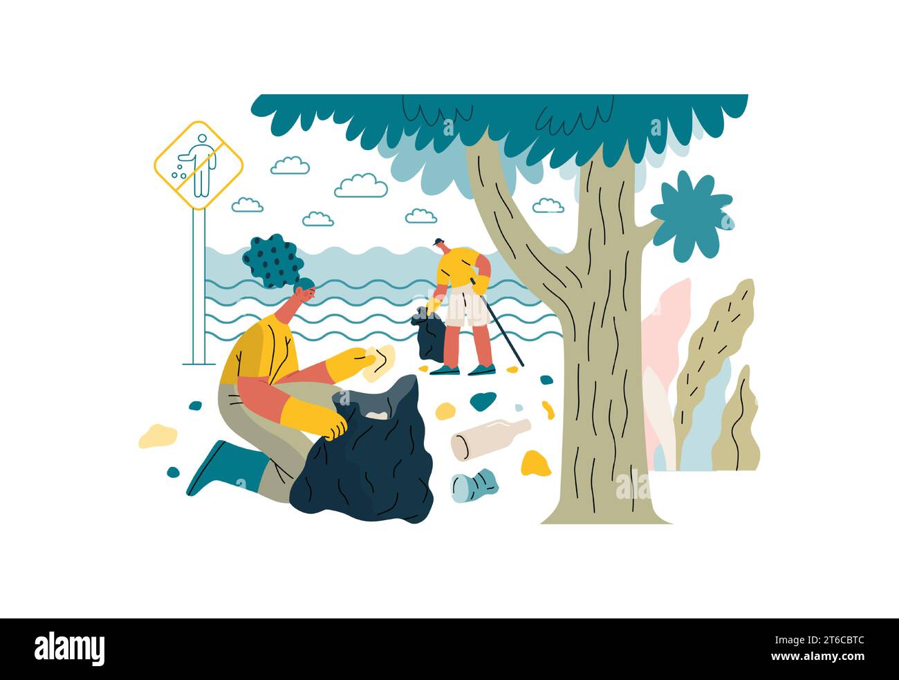 Community clean up effort Stock Vector Images - Alamy