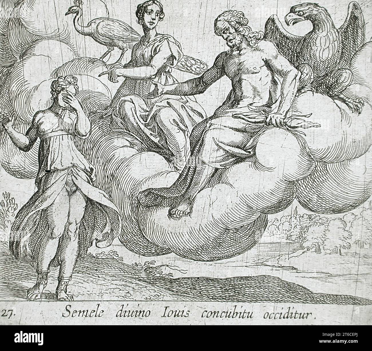 Semele's Wish, published 1606. From The Metamorphoses of Ovid, pl. 27. Stock Photo