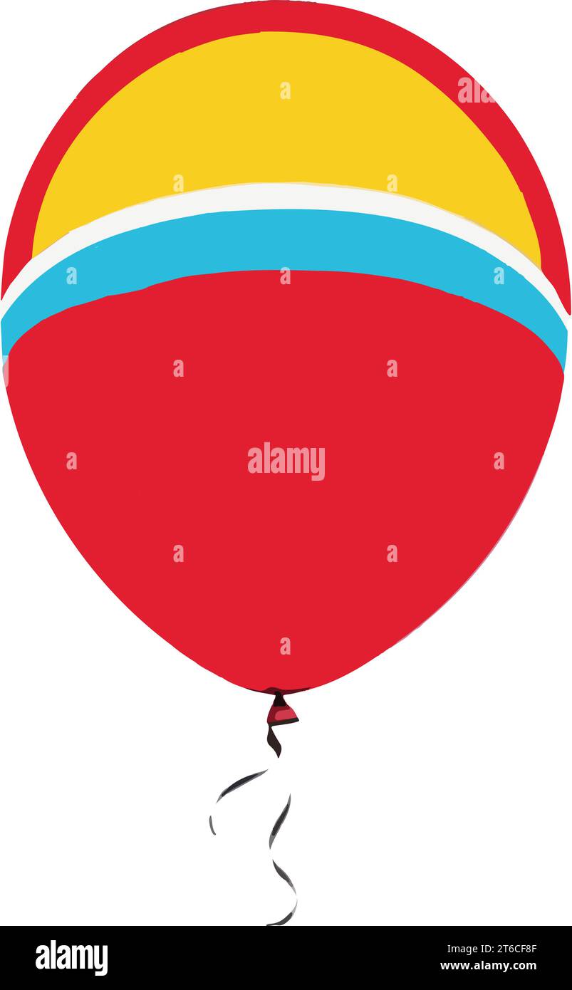 Red Yellow And Blue Balloon Illustration Vector Stock Vector