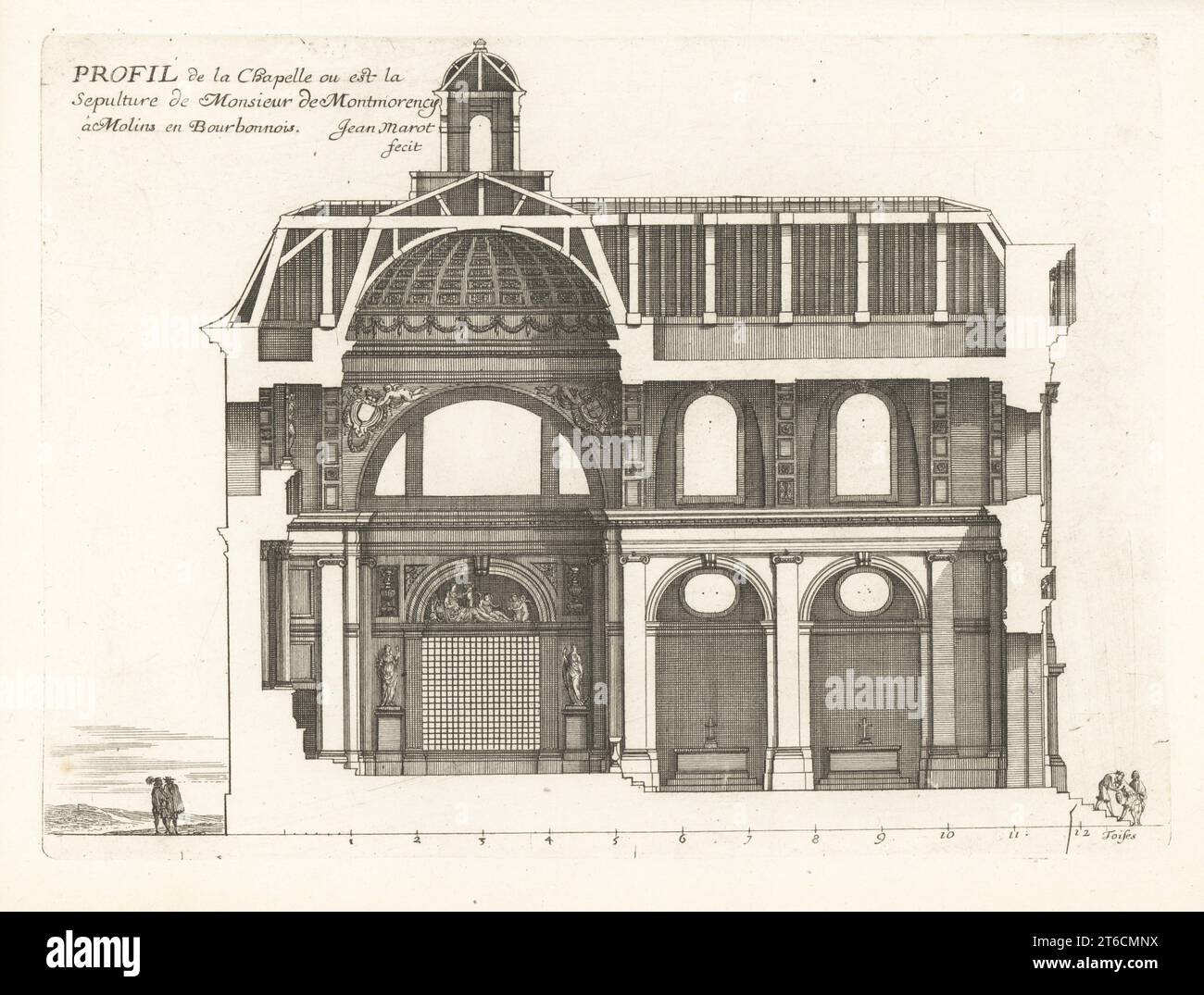 Section of the interior of the Chapelle de la Visitation, Chapelle ...