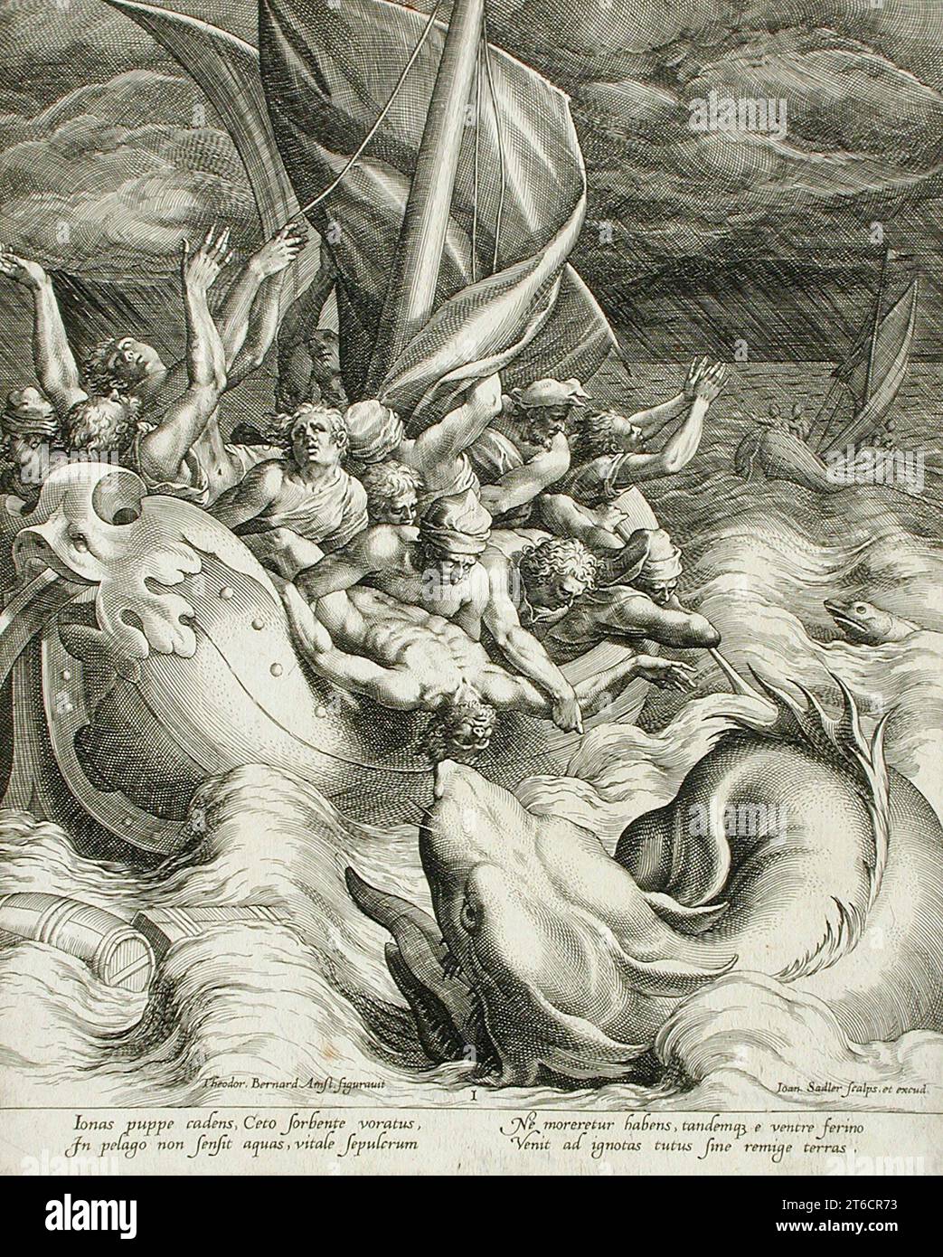 Jonah Thrown to the Whale, c1582. Stock Photo