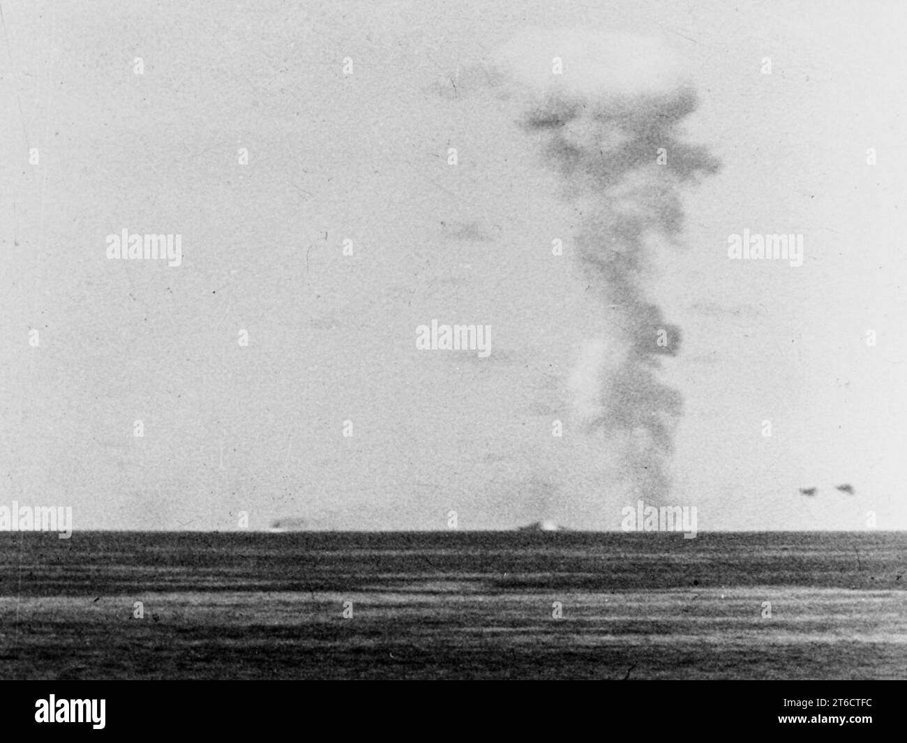 USS Brownson (DD518) exploding off Cape Gloucester on 26 December 1943