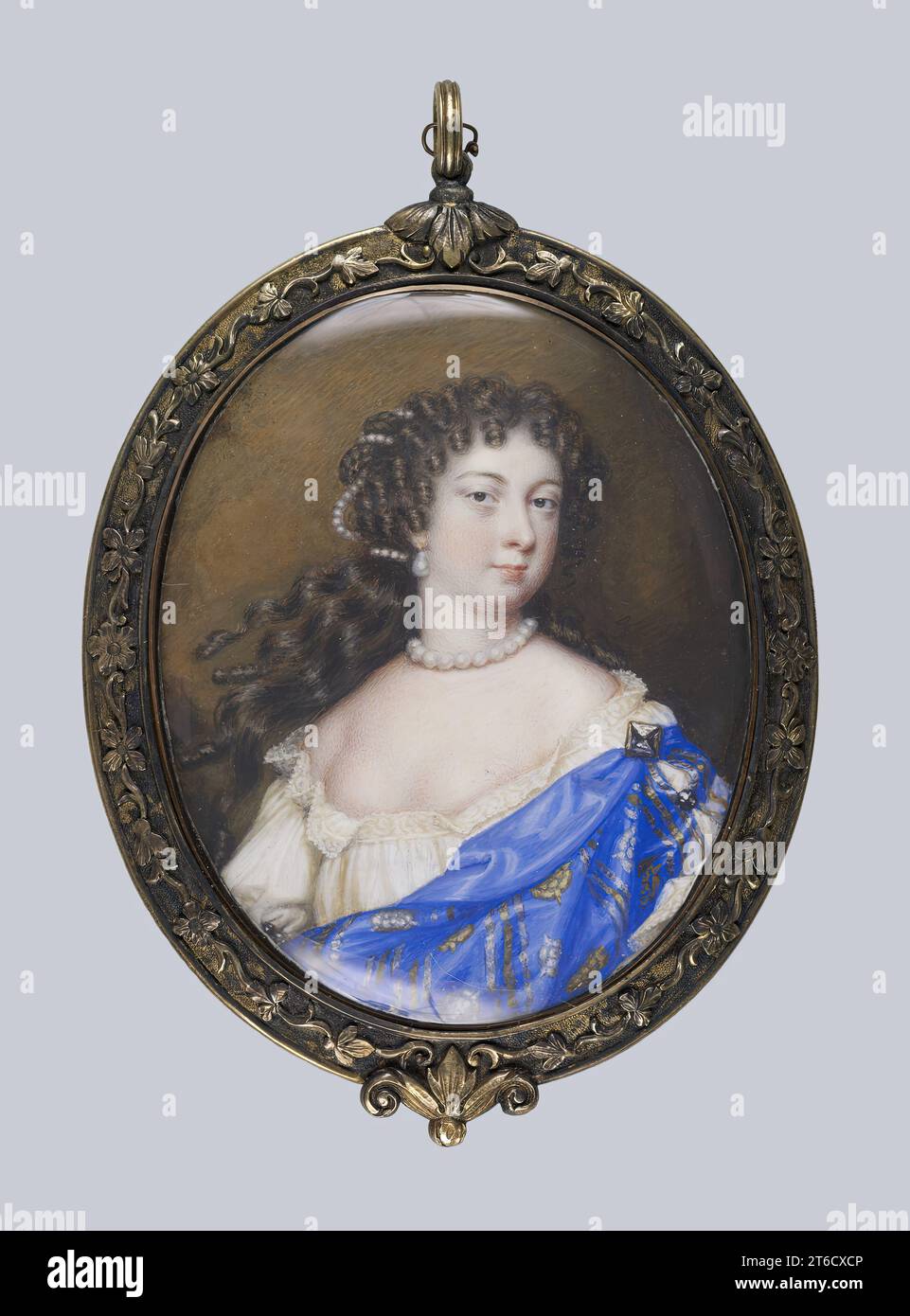 Louise Ren&#xe9;e de K&#xe9;rouaille, Duchess D'Aubigny and First Duchess of Portsmouth, late 17th century. Mistress of Charles II of England. Attributed to William Gibson. Stock Photo