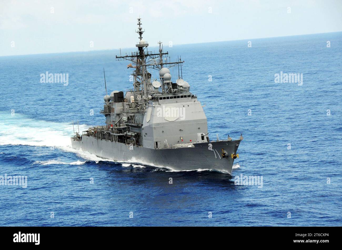 USS Cape St. George transits the Pacific Ocean during RIMPAC. Stock Photo