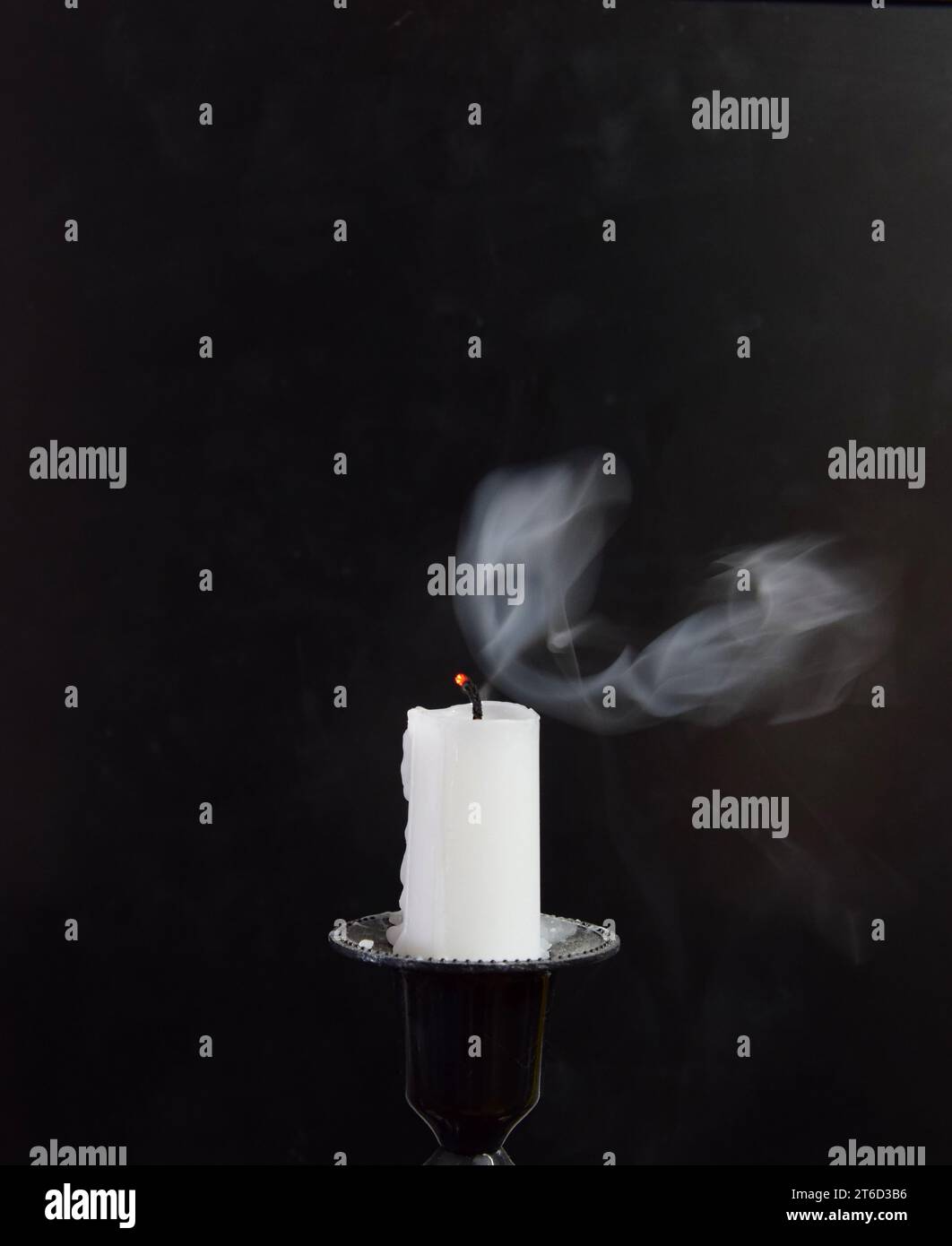 Candle flame and smoke Stock Photo Alamy