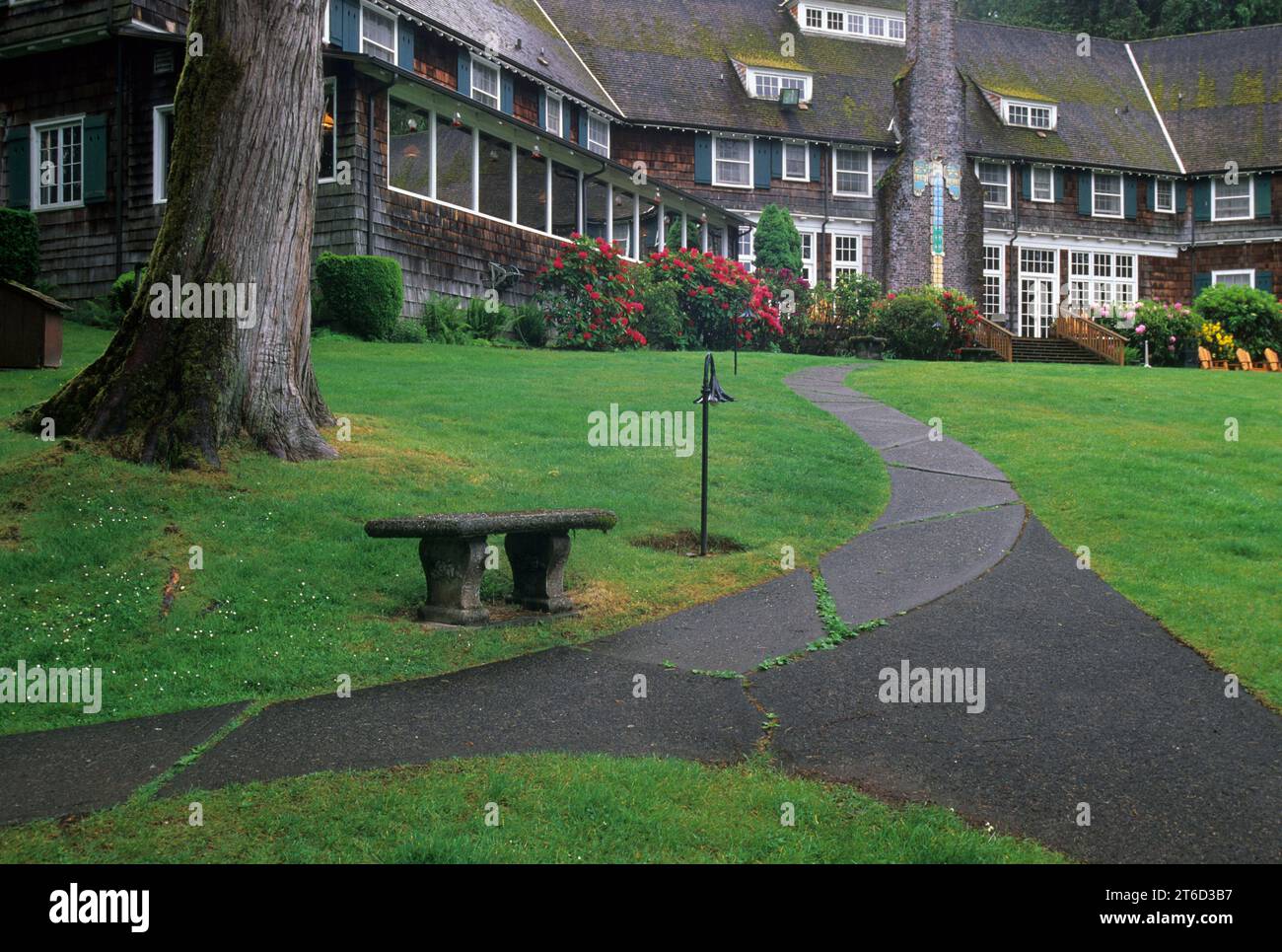 Lake Quinault Lodge, Olympic National Forest, Washington Stock Photo