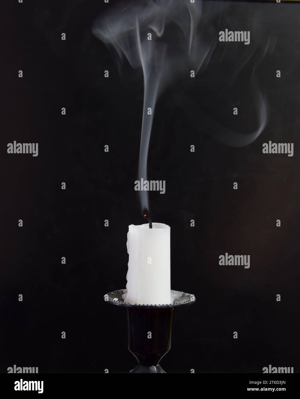 Candle flame and smoke Stock Photo Alamy