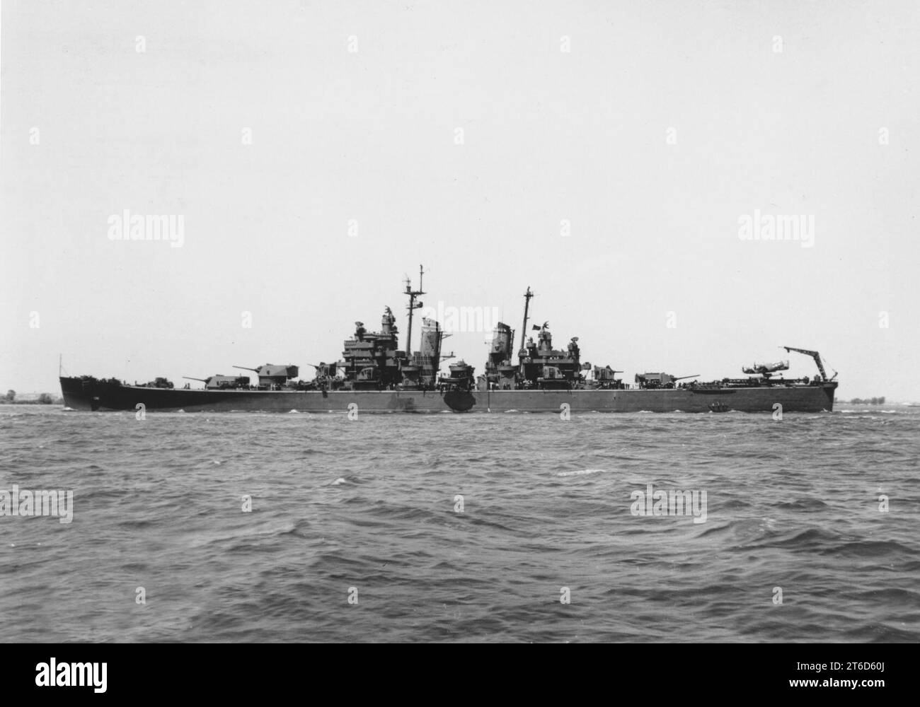 USS Chicago (CA-136) off the Philadelphia Naval Shipyard on 7 May 1945 ...