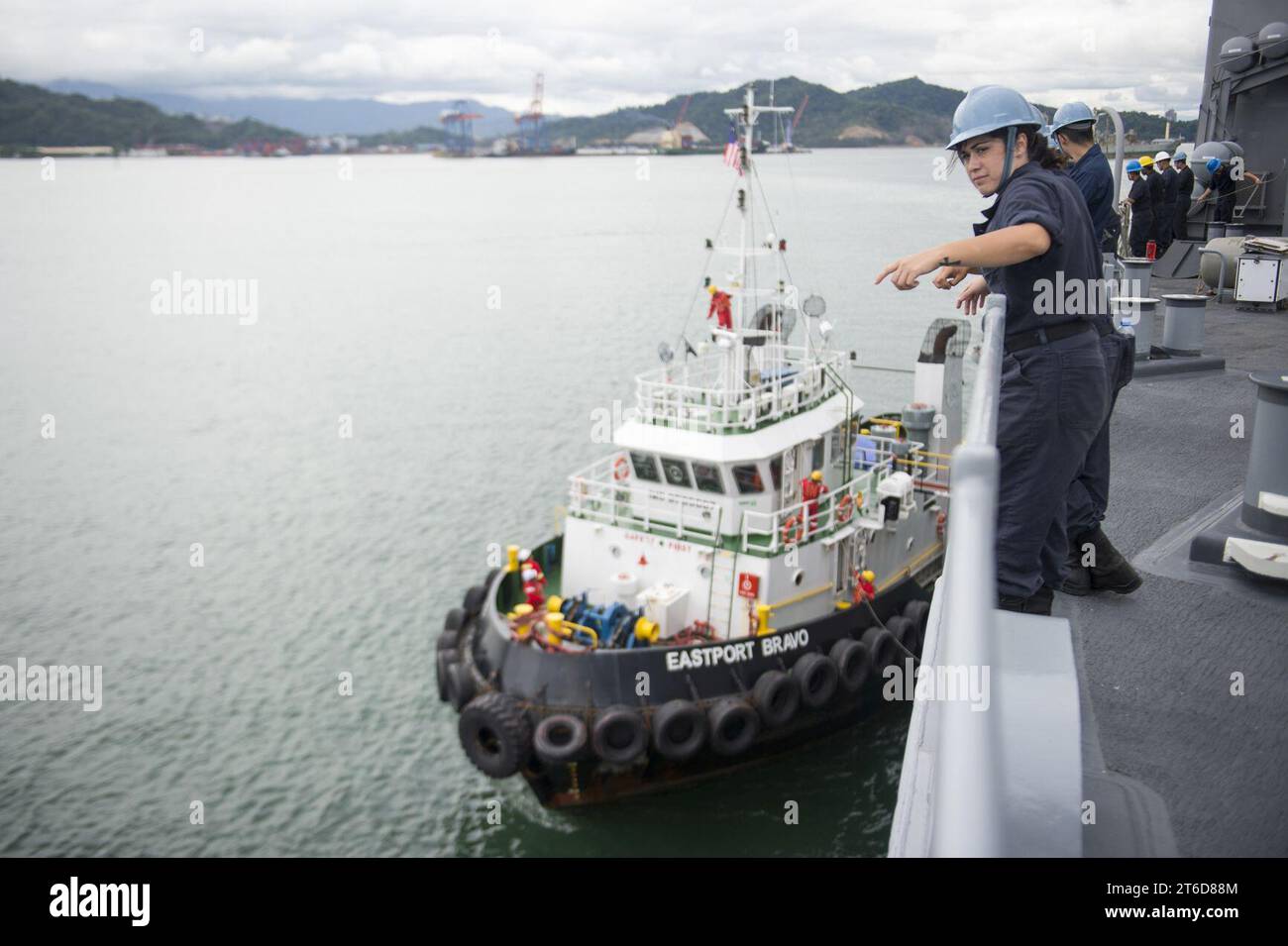 USS Comstock arrives in Malaysia 150122 Stock Photo - Alamy