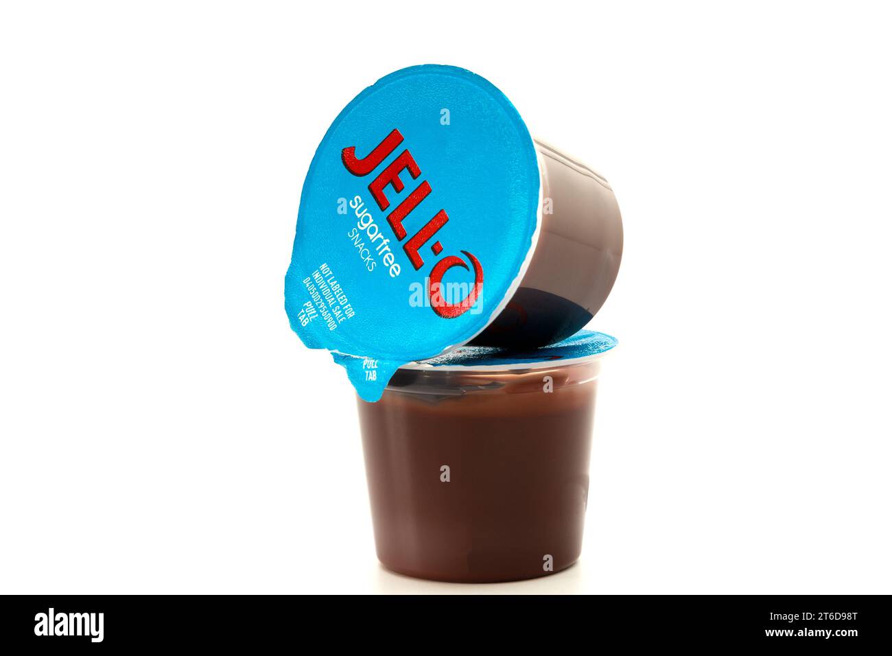 JelloO chocolate pudding snacks in a plastic cup Stock Photo Alamy
