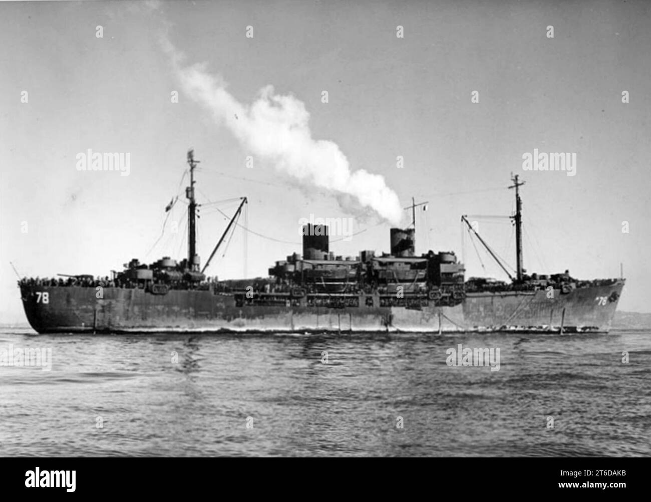USS Cullman (APA-78) in San Francisco Bay, California (USA), circa in ...