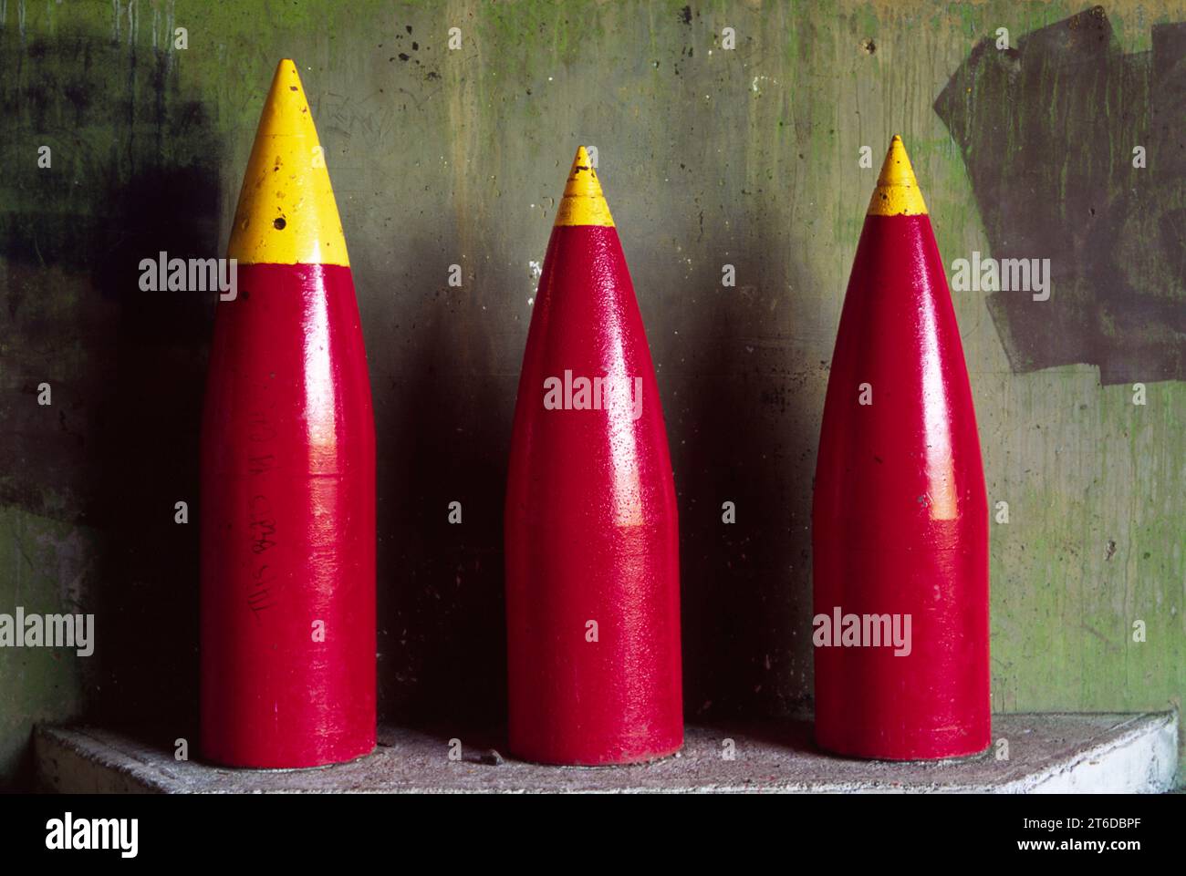 Artillery shells in Fort Hayden battery, Salt Creek County Park