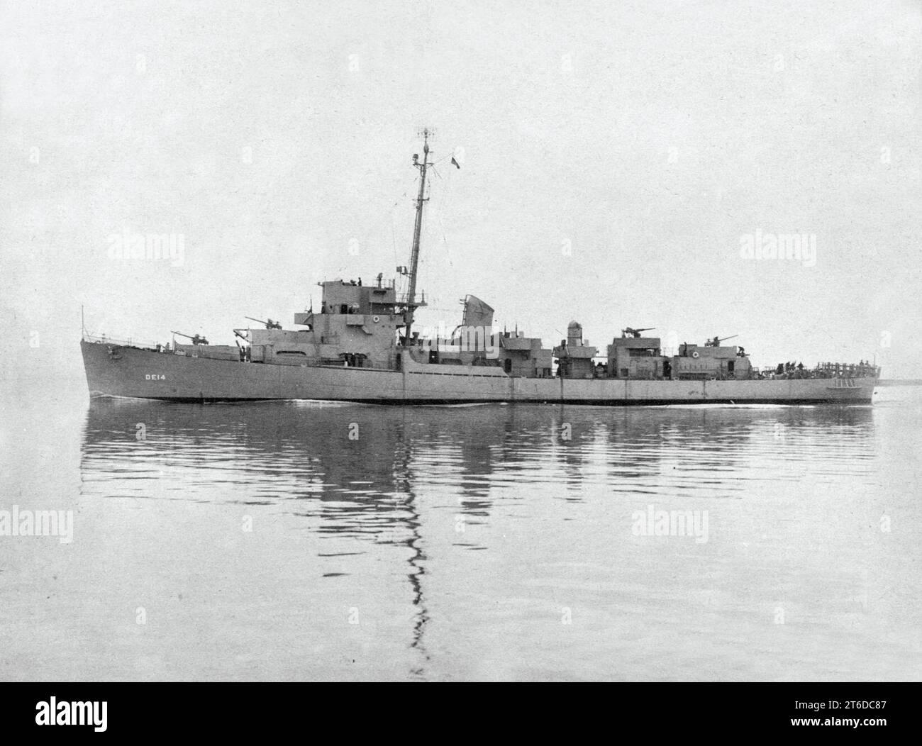 USS Doherty (DE-14) underway off the Mare Island Naval Shipyard on 23 ...