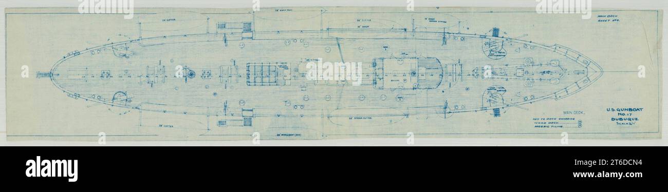 Uss Pg Layout USS Dubuque (PG-17)- Booklet of General Plans - Main Deck Stock Photo ...