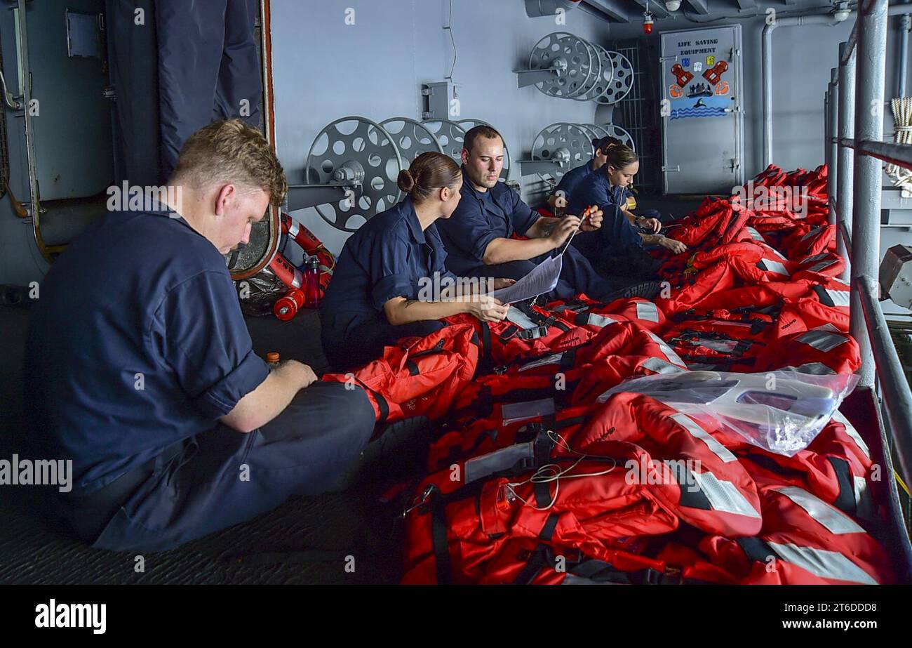 USS Dwight D. Eisenhower operations 150910 Stock Photo - Alamy