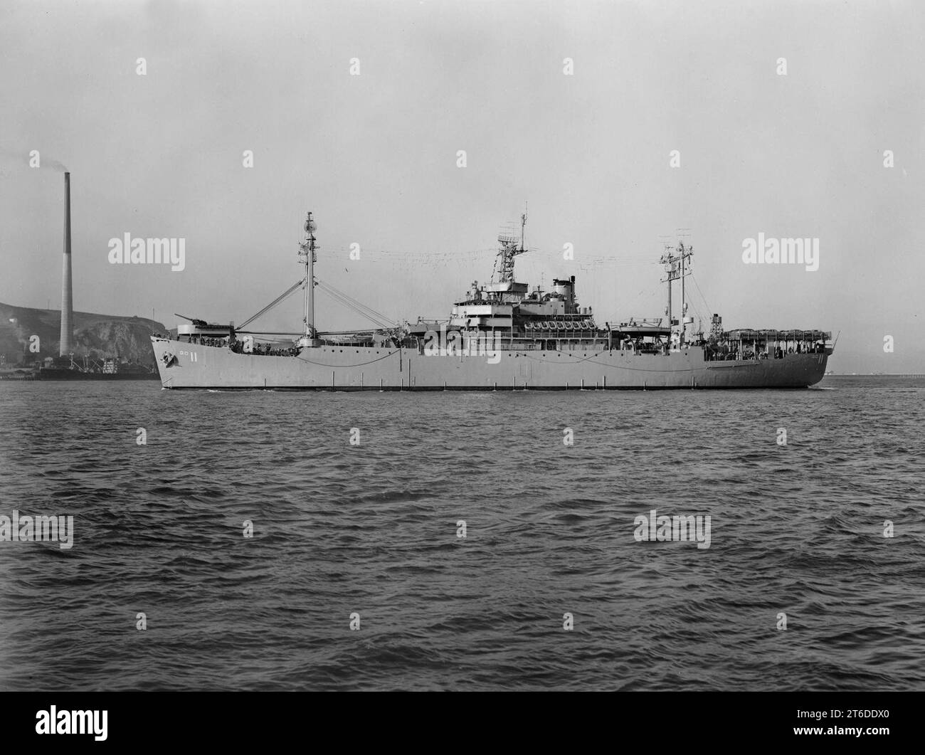 USS Eldorado (AGC11) underway in August 1952 (6929391 Stock Photo Alamy