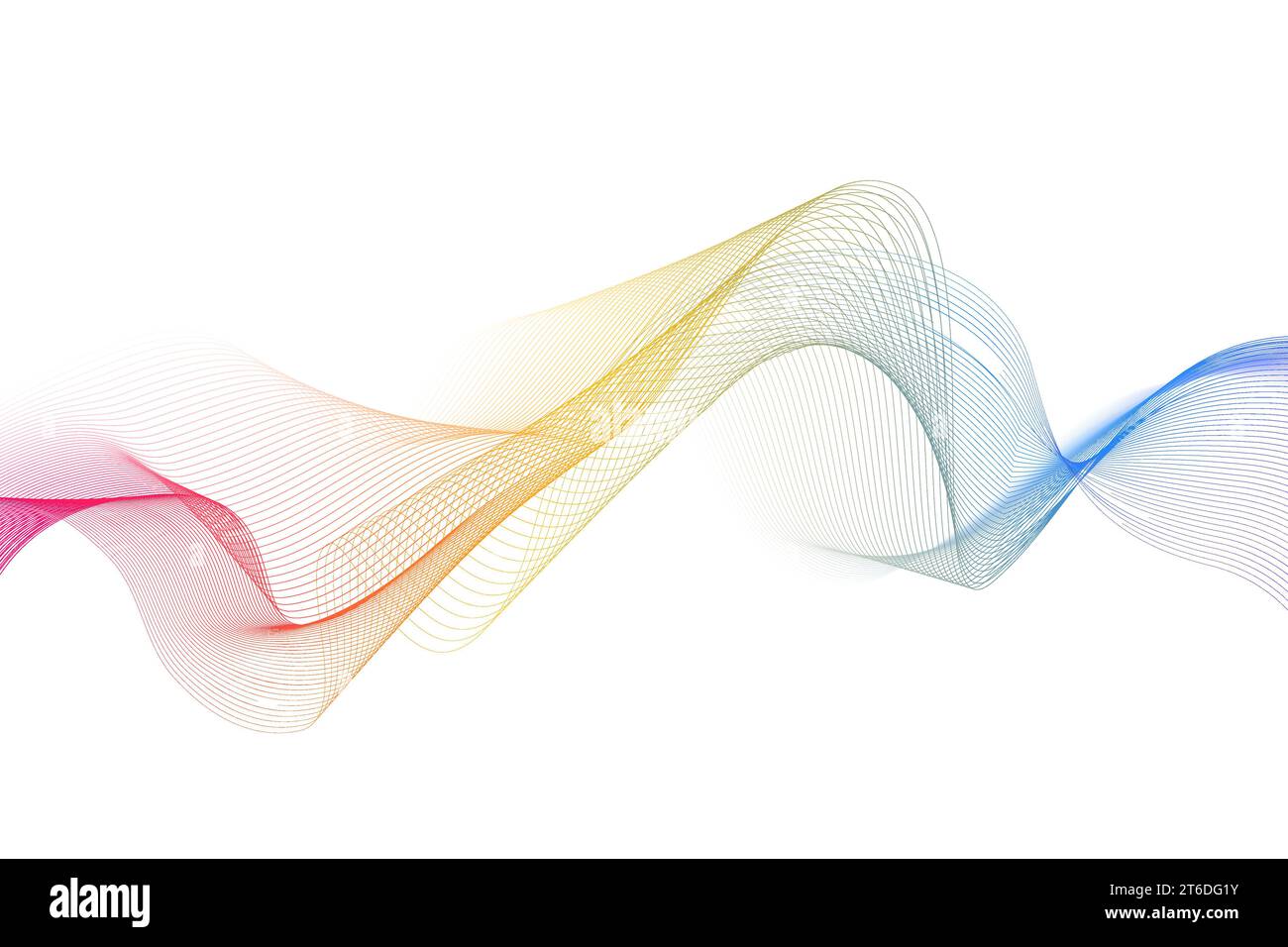 abstract flow wave lines background. Futuristic technology and science theme background Stock Vector