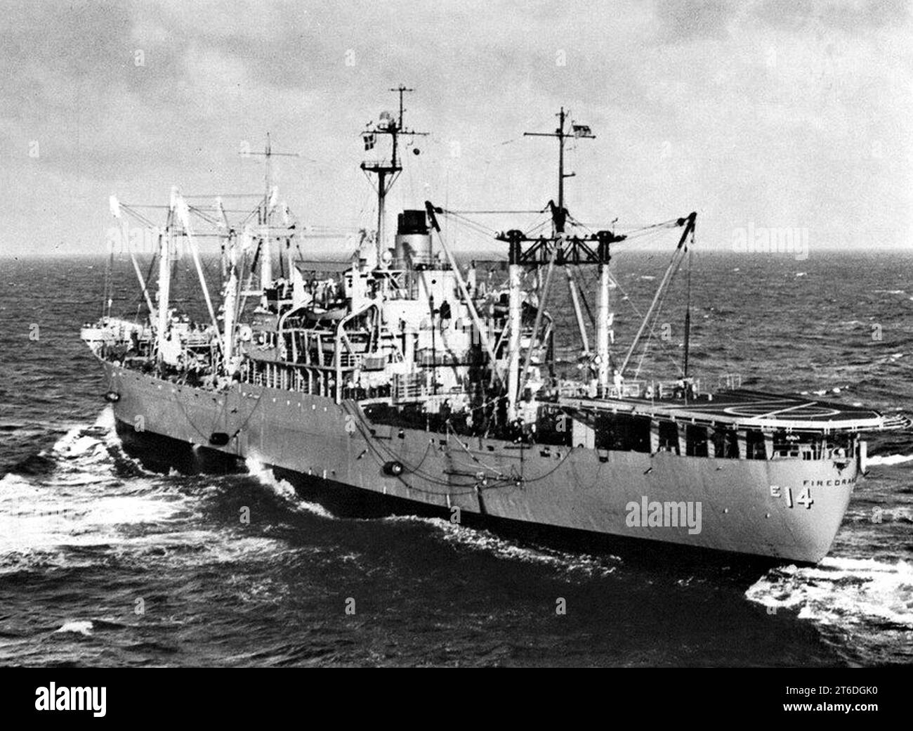 USS Firedrake (AE-14) off Vietnam c1965 Stock Photo