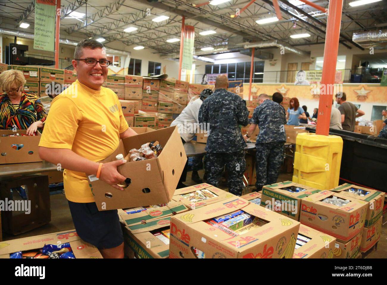 USS Fort Worth visit 140423 Stock Photo