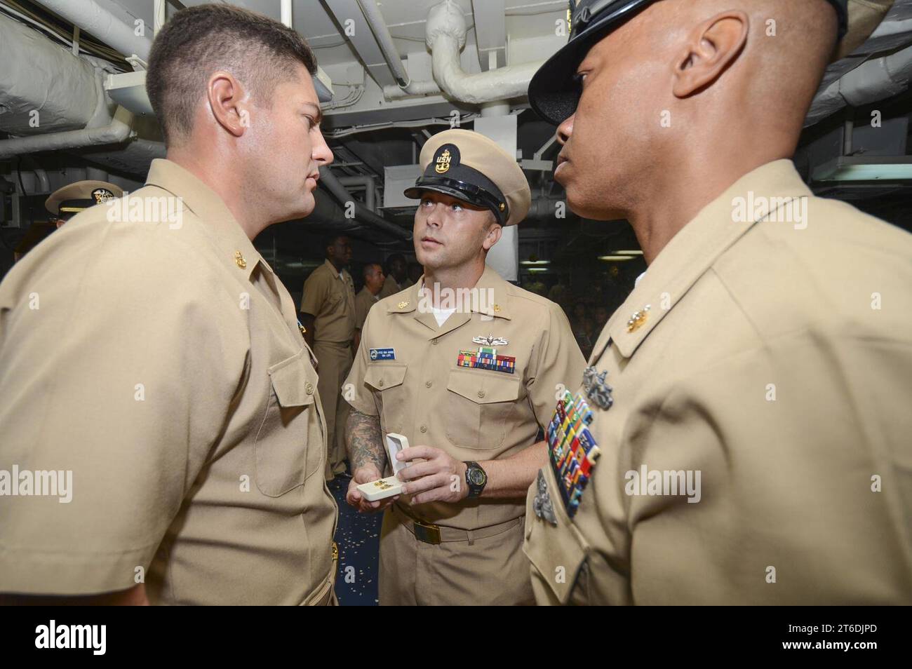 USS Frank Cable Welcomes Newest Chiefs 160916 Stock Photo - Alamy