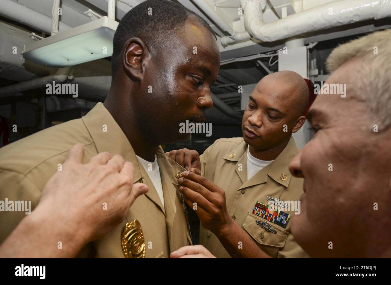 USS Frank Cable Welcomes Newest Chiefs 160916 Stock Photo - Alamy