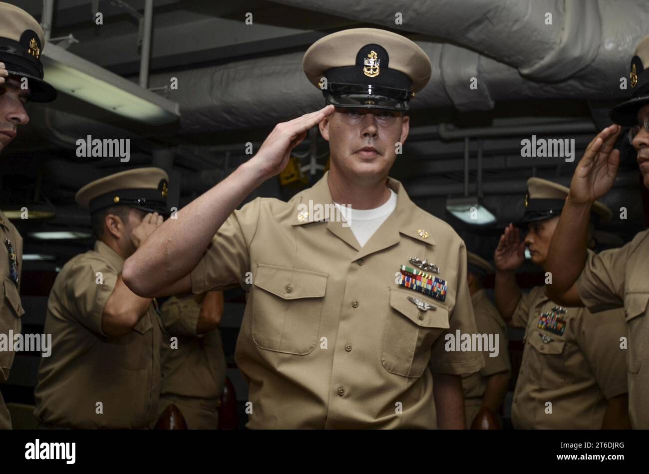 USS Frank Cable Welcomes Newest Chiefs 160916 Stock Photo - Alamy