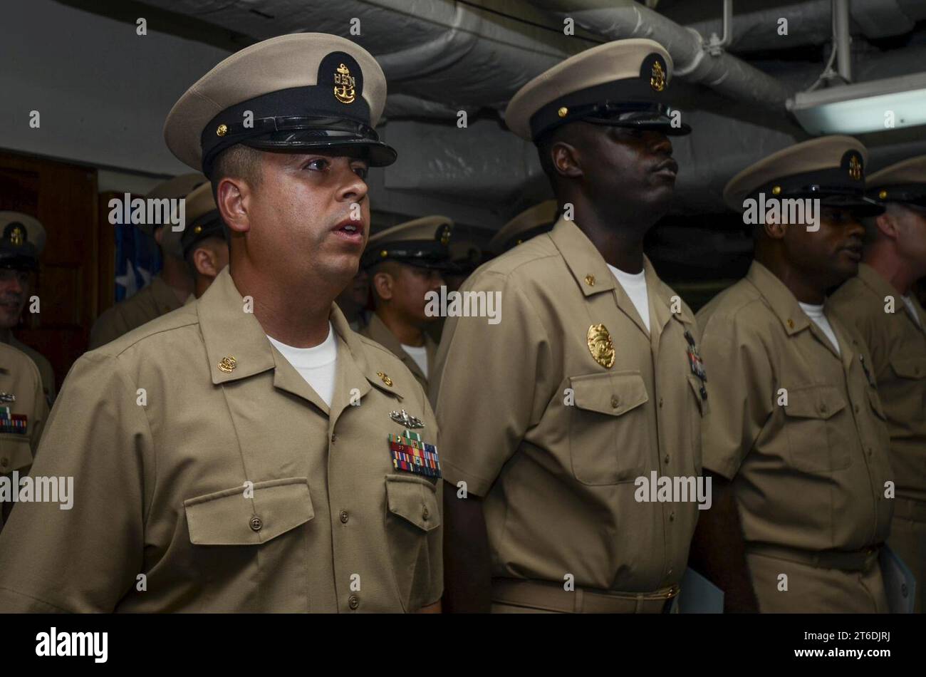 USS Frank Cable Welcomes Newest Chiefs 160916 Stock Photo - Alamy