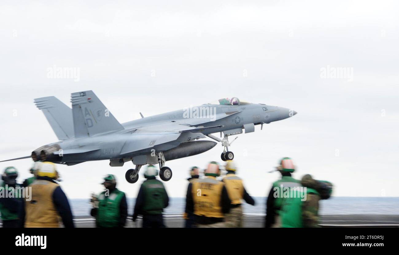 USS George H.W. Bush conducts flight operations Stock Photo - Alamy