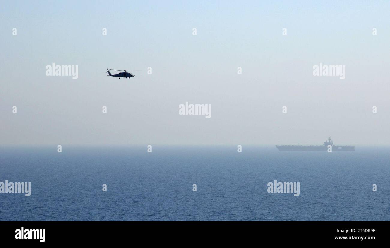 USS George H.W. Bush flight operations 140625 Stock Photo - Alamy
