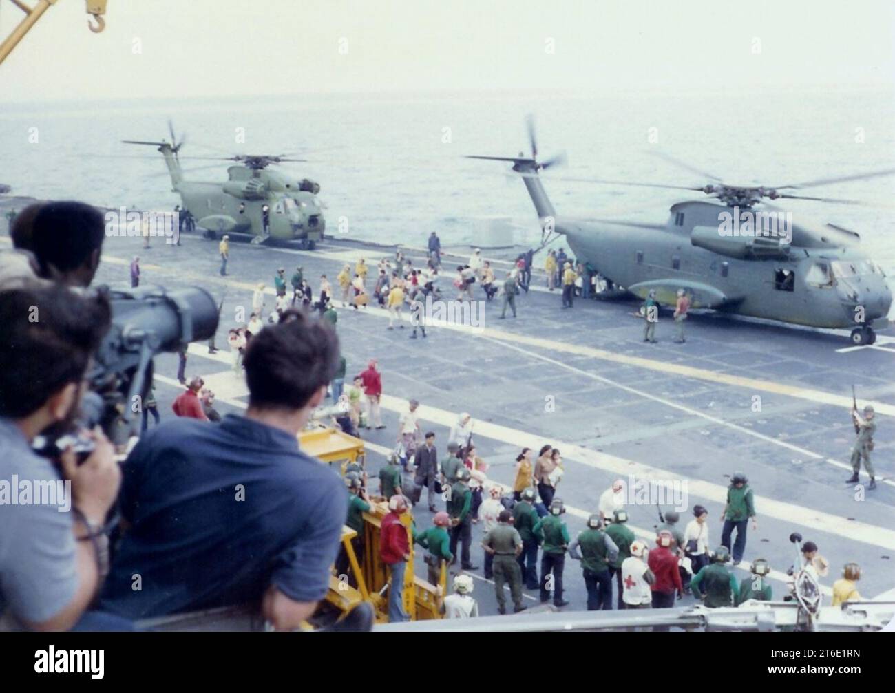 USS Hancock during Operation Frequent Wind Stock Photo Alamy