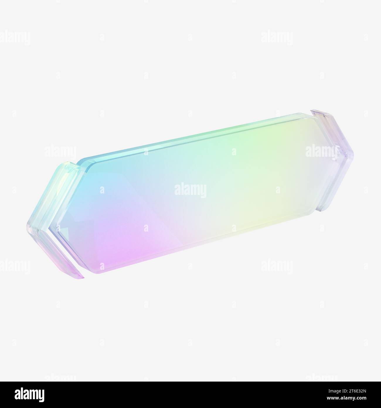 Crystal Lable transparent crystal label frame 3d object graphic Stock Photo - Alamy