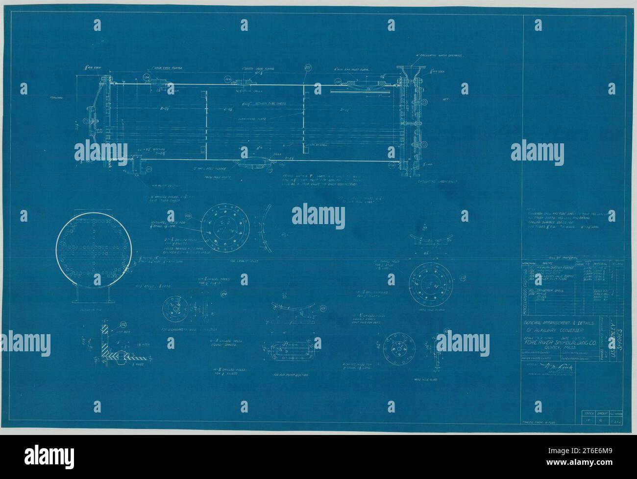 USS Henley (DD39) Details for Auxiliary Condenser Stock Photo Alamy