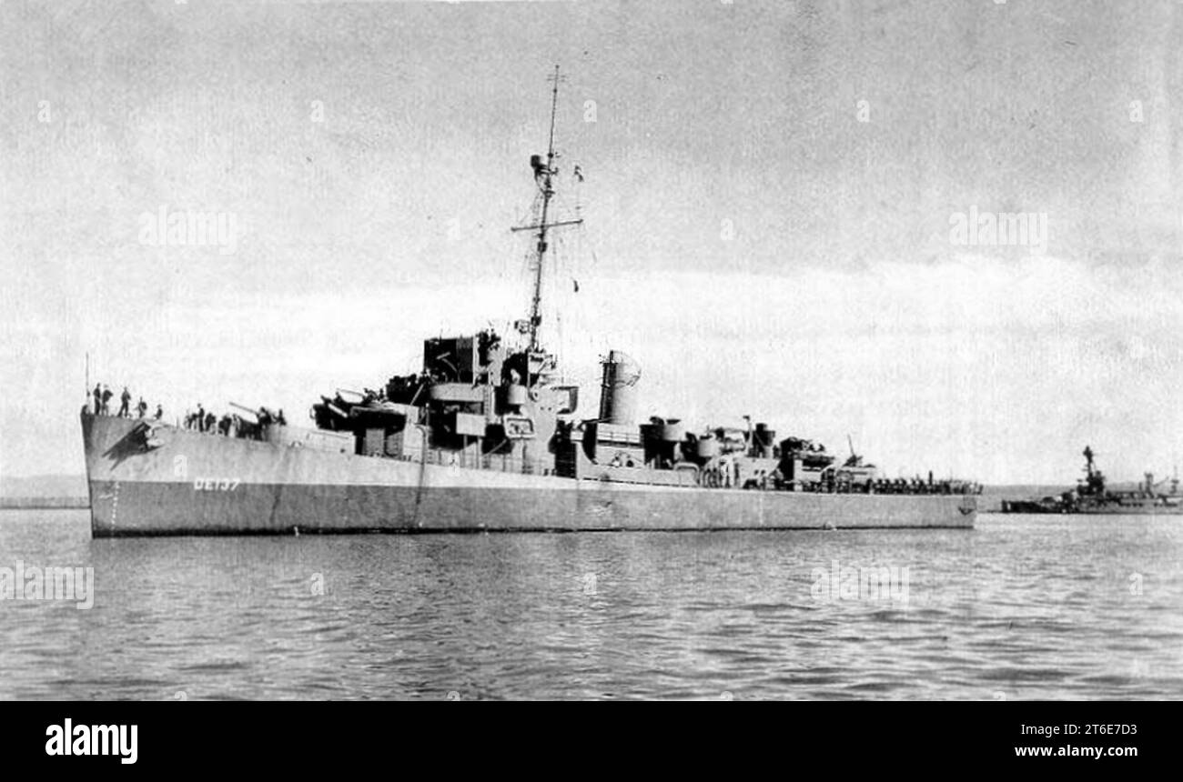 USS Herbert C. Jones (DE-137) at Mers El Kébir, Algeria, in 1943 Stock Photo