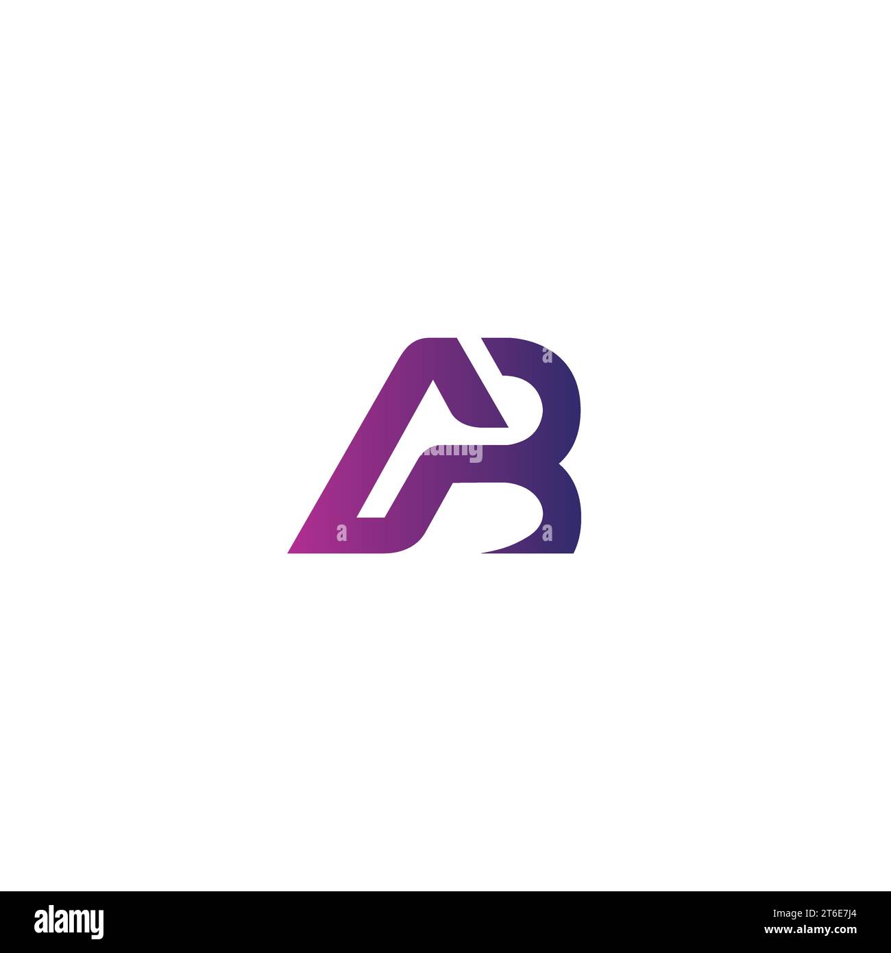 AB Logo Design. Letter AB Icon Vector Stock Vector