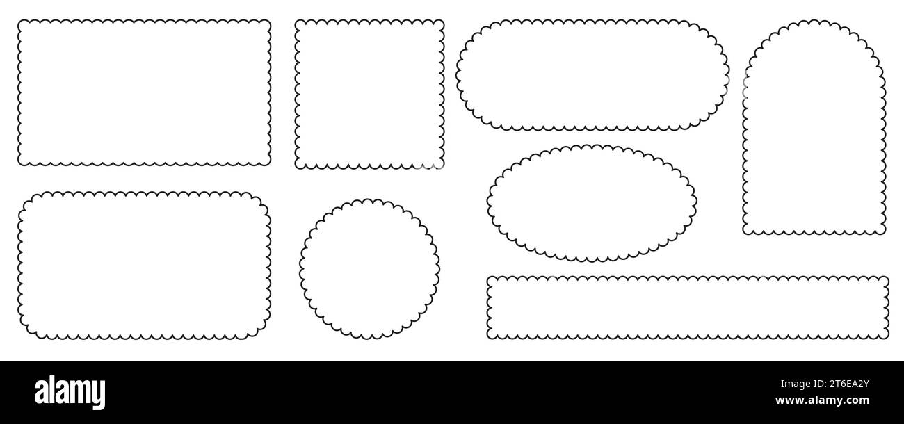 Square Scallop Template - How To Cut Vintage Postcard Scalloped Edges
