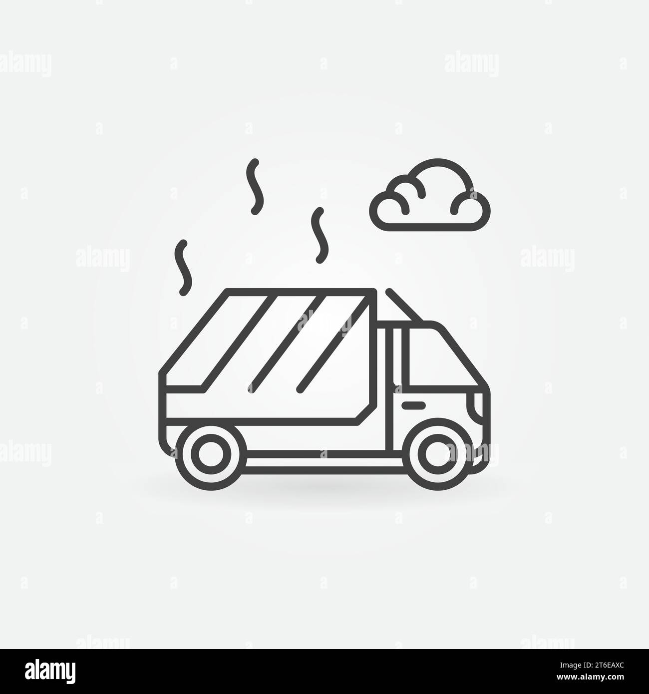 Garbage Truck outline vector concept icon or design element Stock Vector
