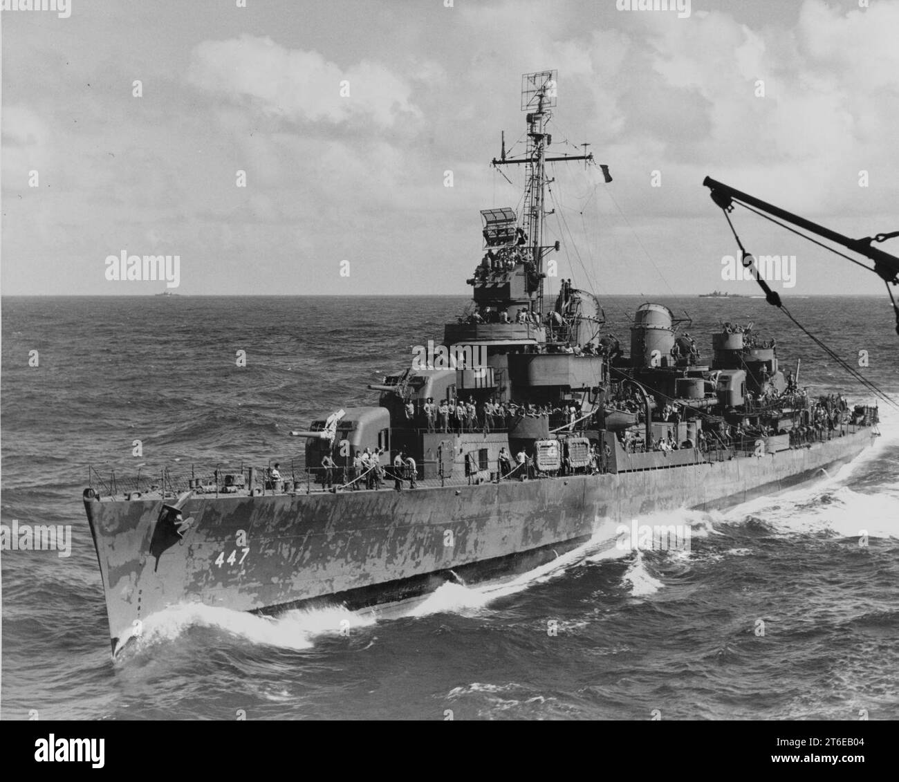 USS Jenkins (DD447) underway at sea, circa in 1943 Stock Photo Alamy