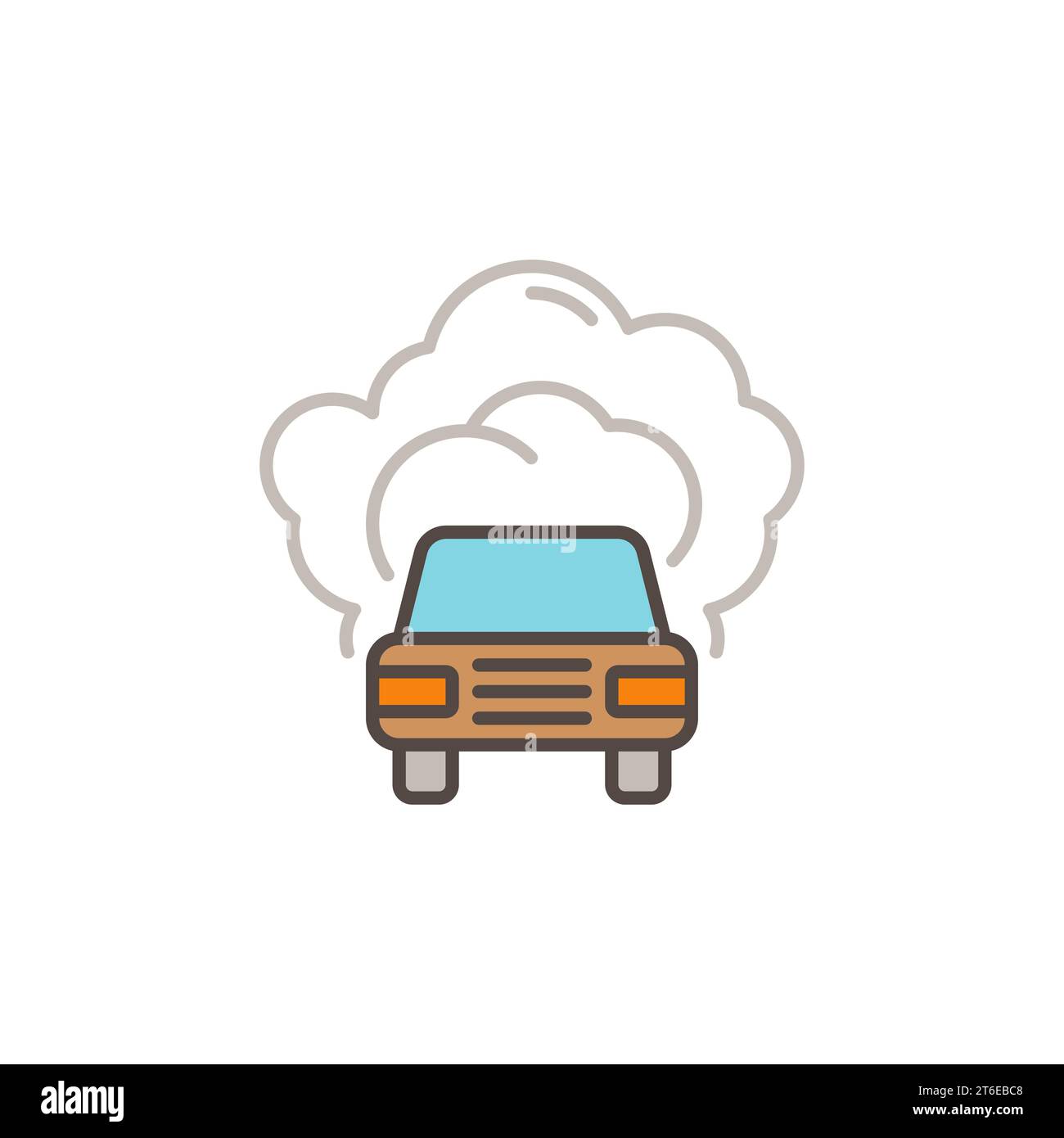 Car Exhaust Smoke vector concept modern icon or symbol Stock Vector