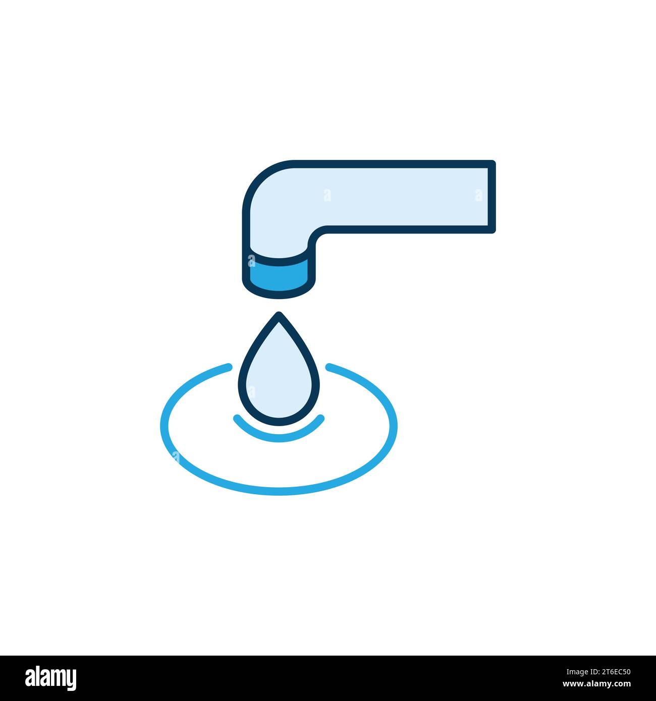 Faucet with Water Drop vector concept modern icon or symbol Stock ...