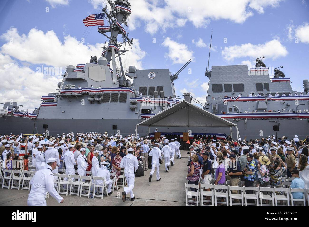 USS John Finn (DDG 113) brings the ship to life during its ...