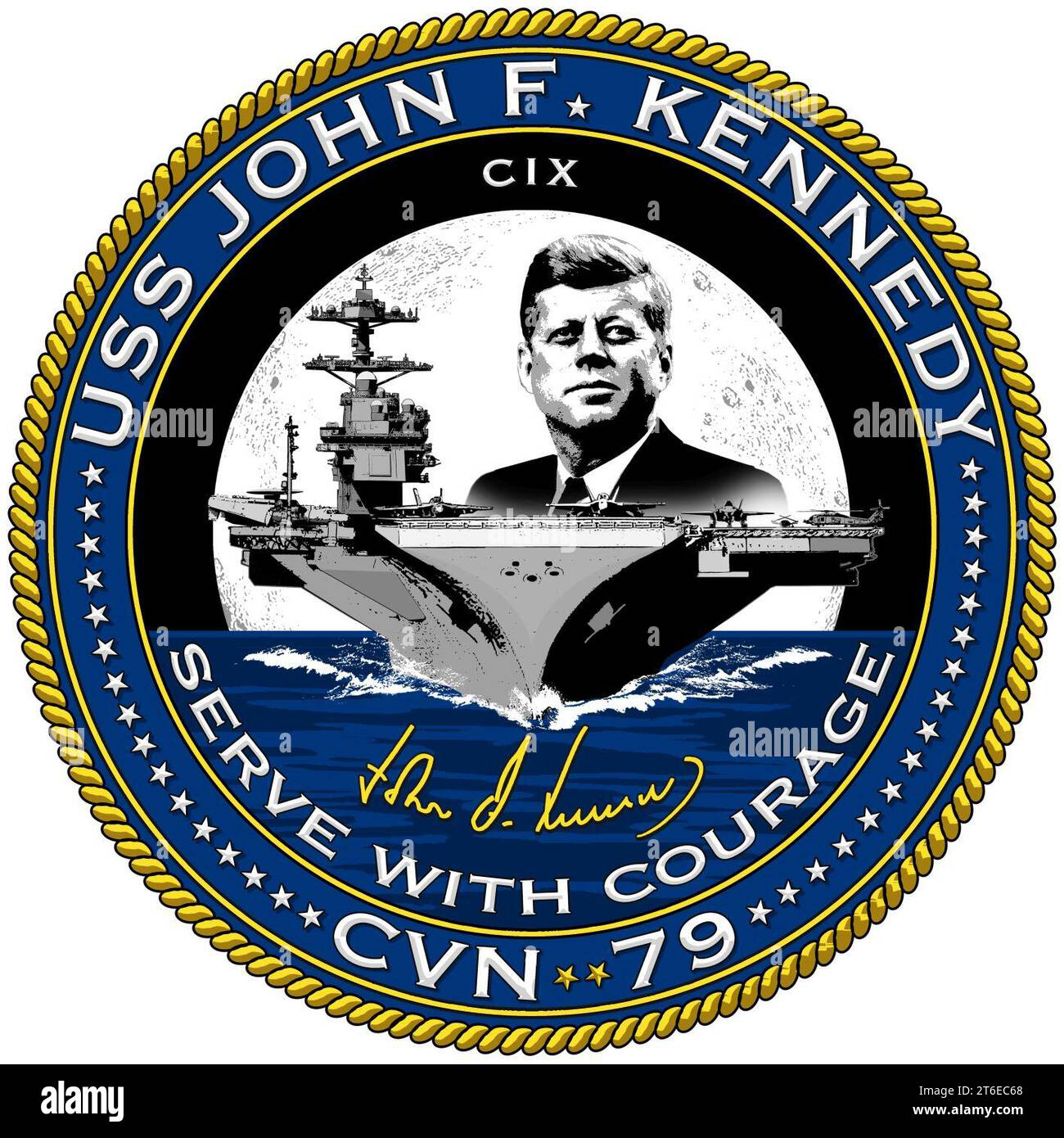 USS John F. Kennedy (CVN-79) crest Stock Photo - Alamy