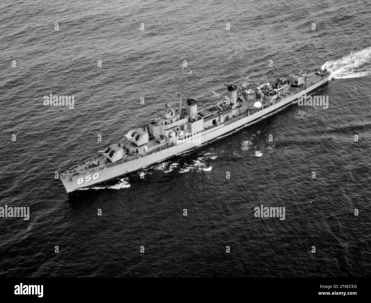 USS Joseph P. Kennedy Jr. (DD850) underway off Block Island on 9
