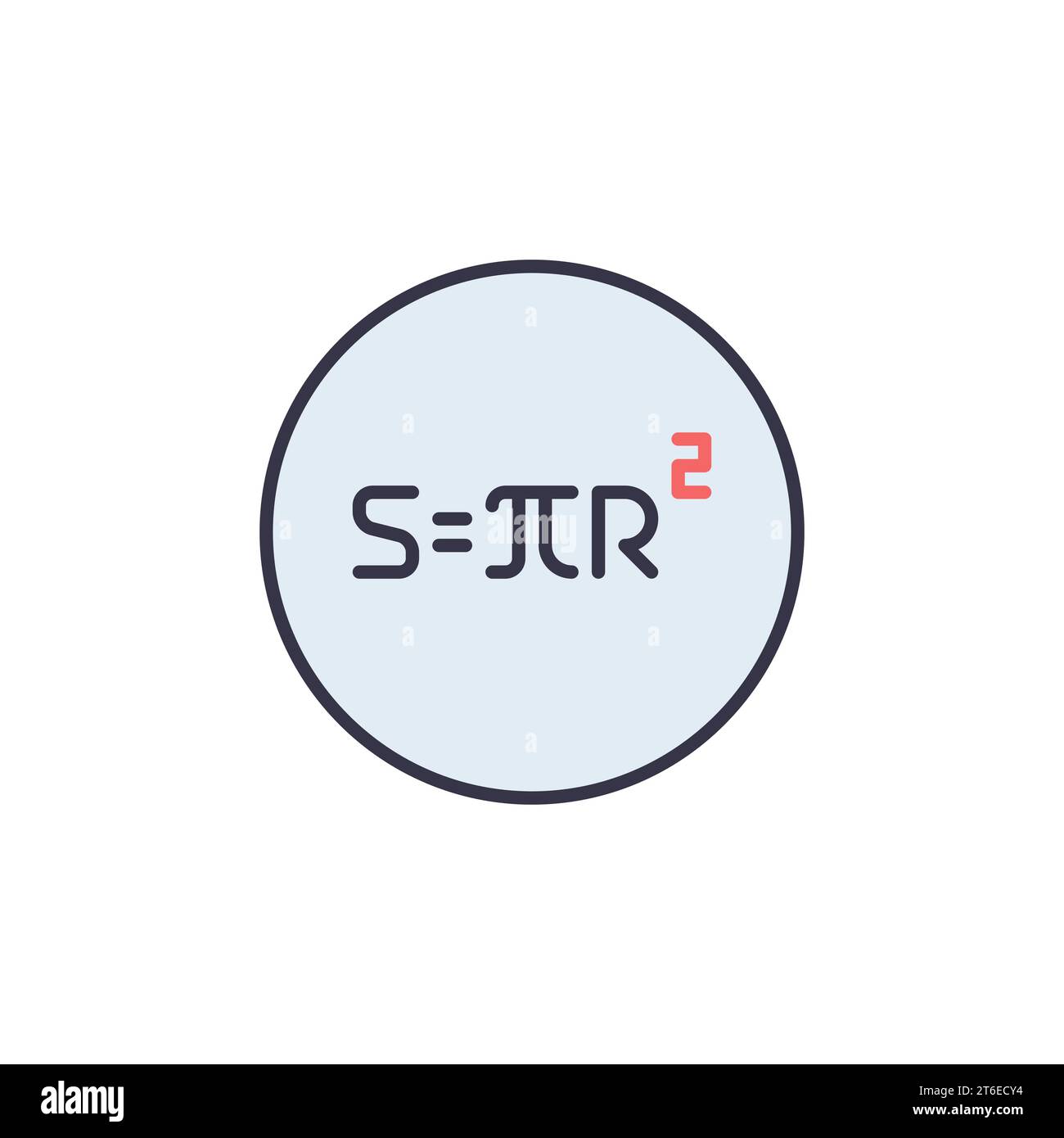 area-of-a-circle-vector-mathematics-concept-modern-icon-or-symbol-stock