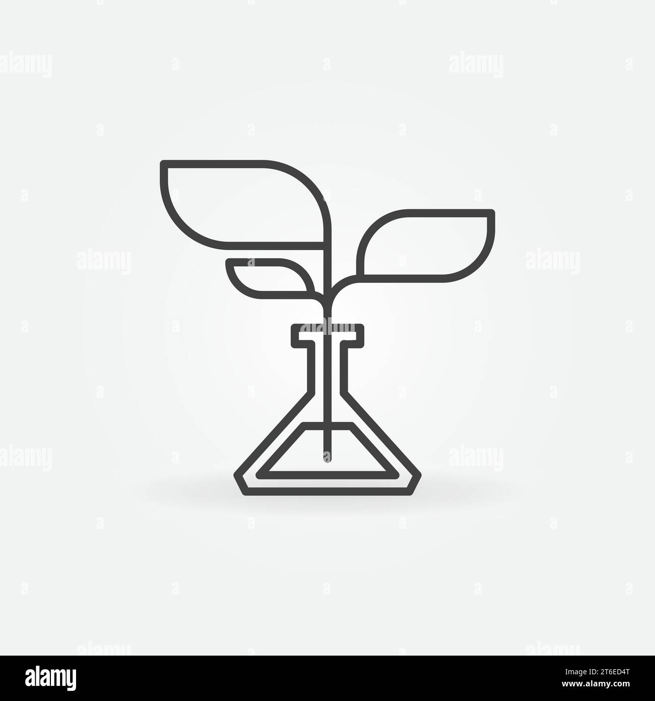 Flask with Plant linear vector Growing Plants concept icon or logo element Stock Vector