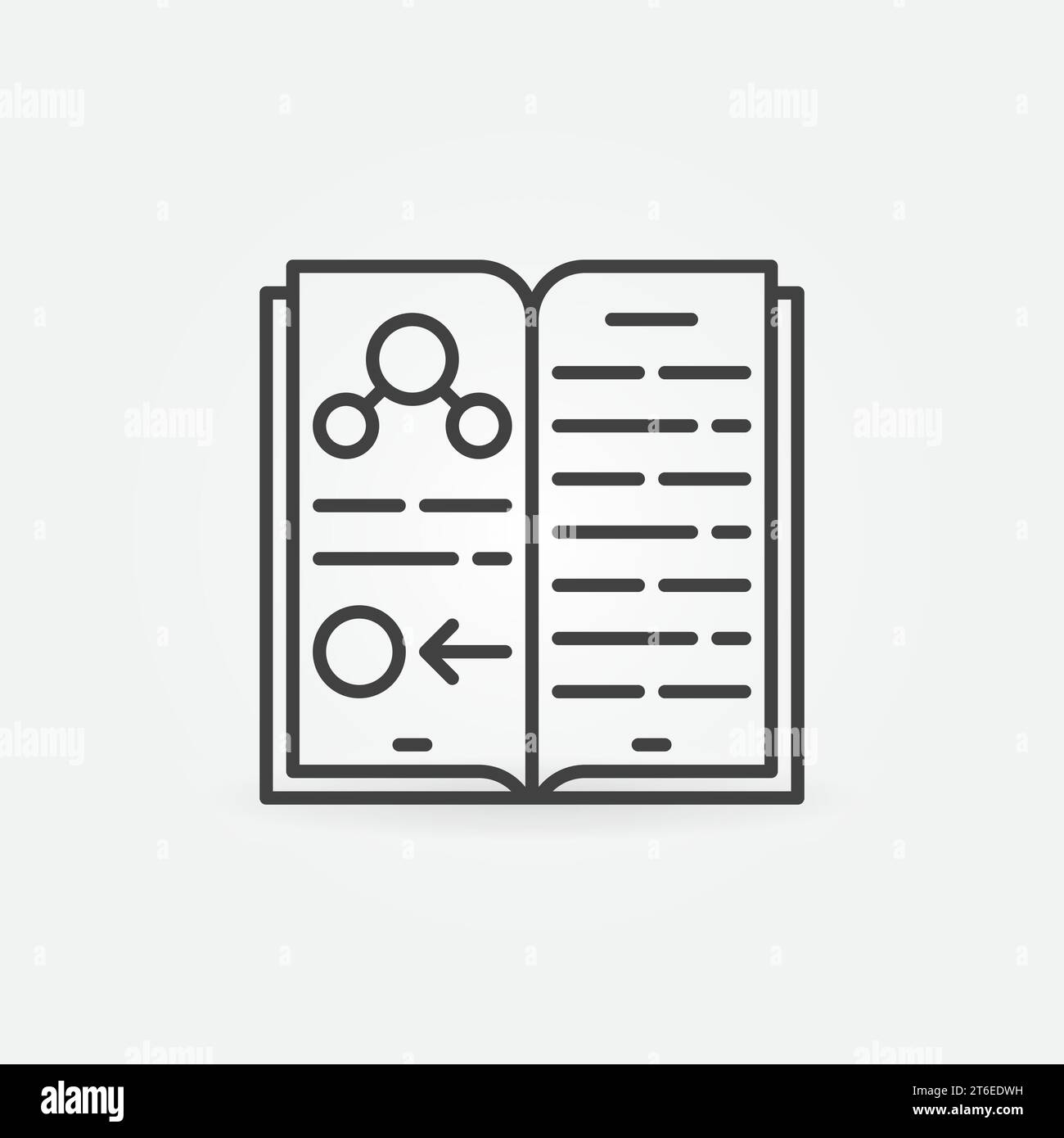 Science Book vector thin line concept icon or design element Stock ...