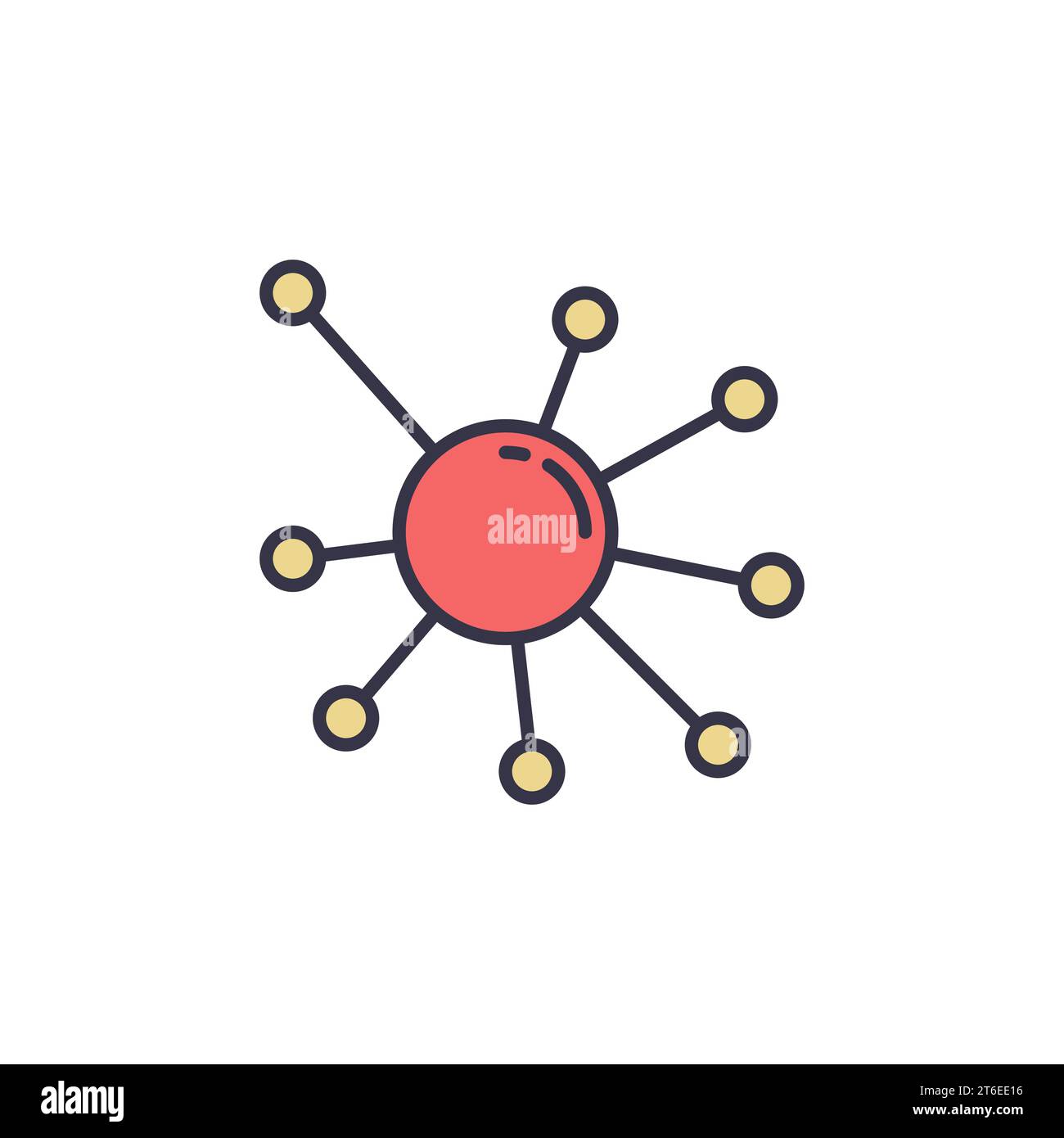 Molecule vector concept colored icon or design element Stock Vector